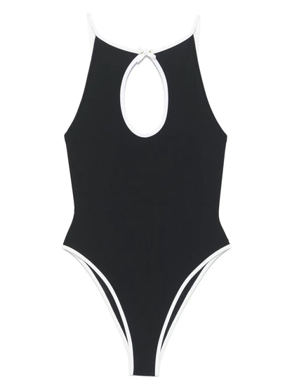 Halterneck Cut-Out-Detailing Swimsuit