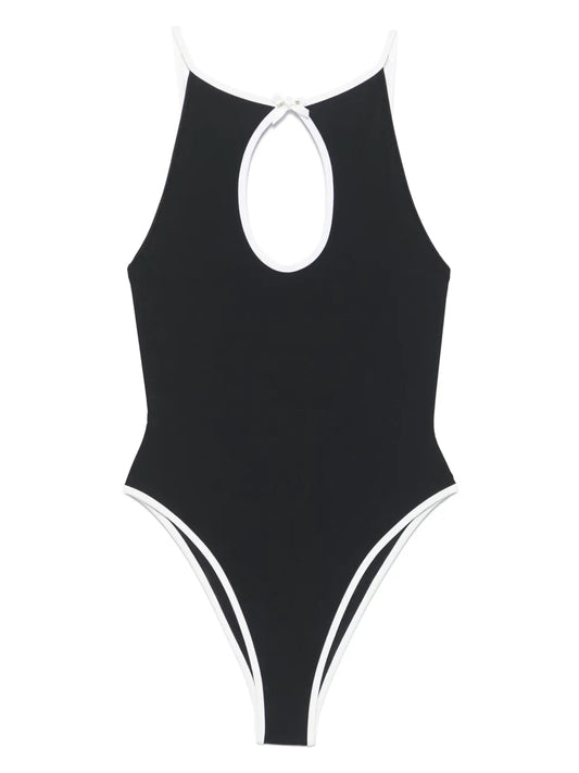 Halterneck Cut-Out-Detailing Swimsuit
