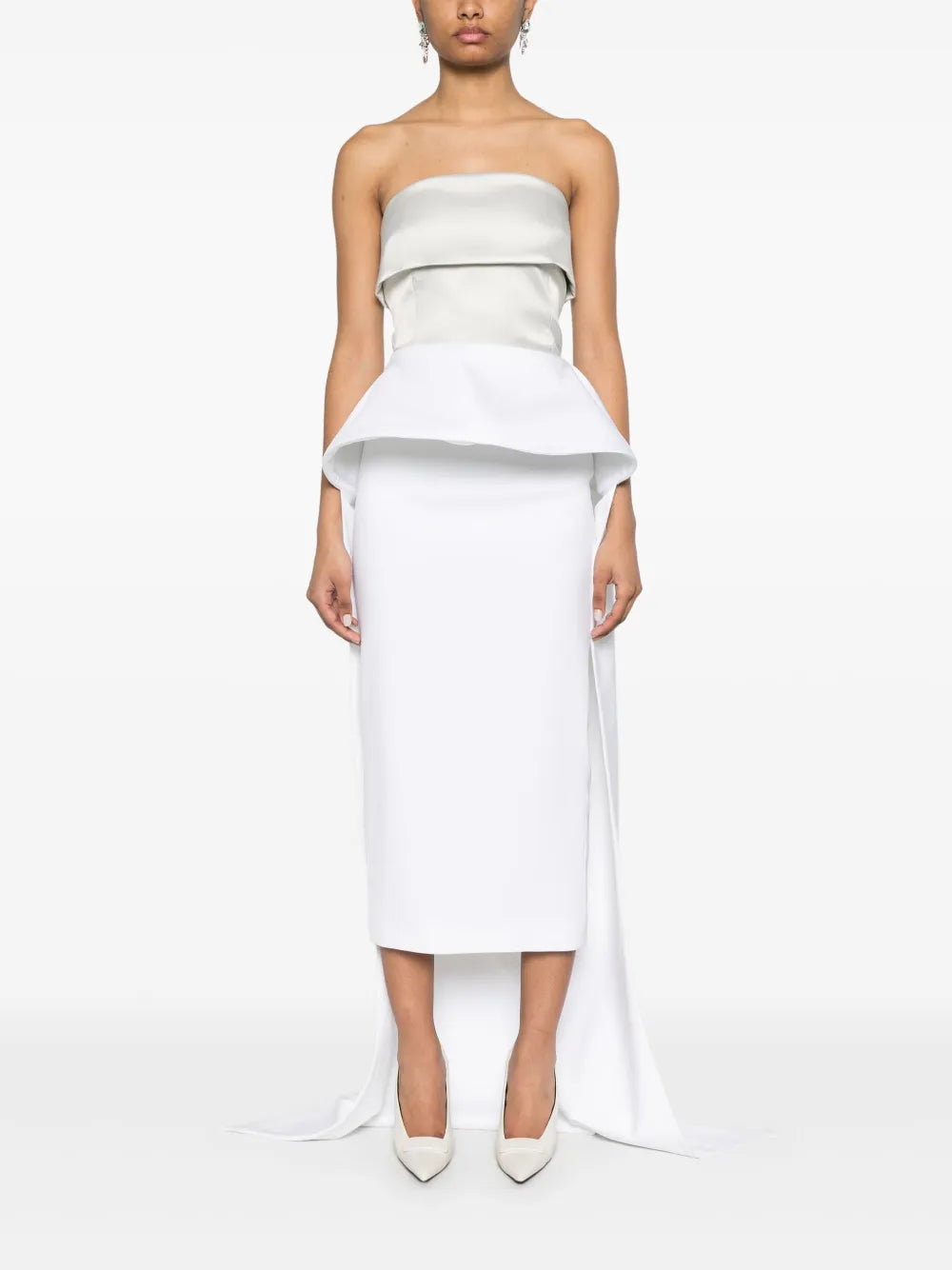 Peplum Midi Skirt