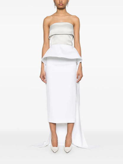 Peplum Midi Skirt