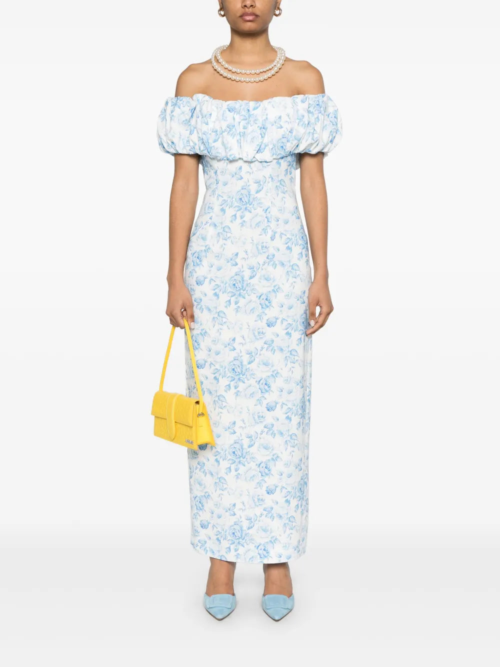 Rose-Print Maxi Dress