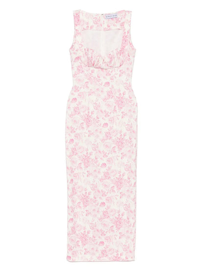 Rose-Print Maxi Dress