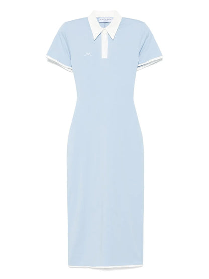 Embroidered-Logo Polo Dress