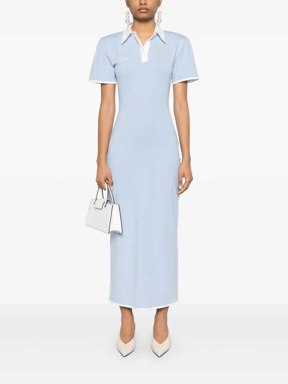 Embroidered-Logo Polo Dress