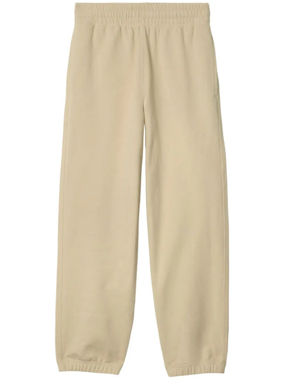 Check-Label Cotton Track Pants