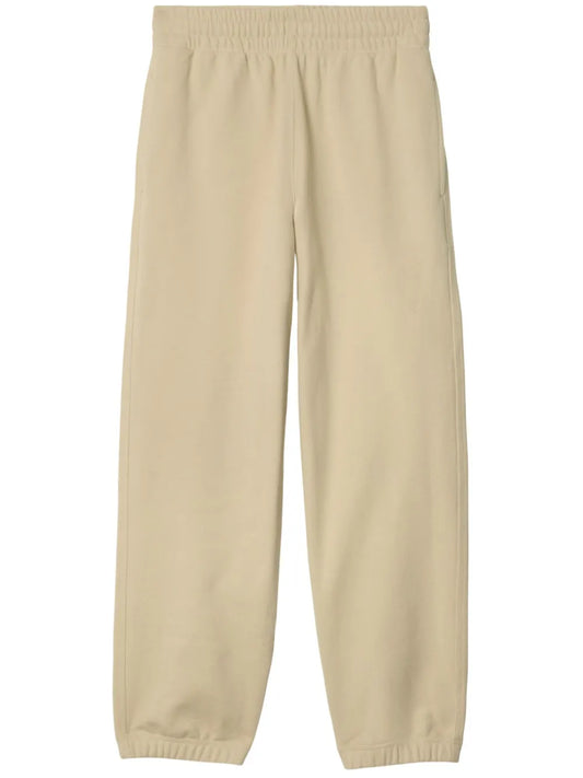 Check-Label Cotton Track Pants