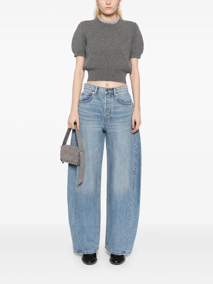 Rhinestone Embellishment Jeans