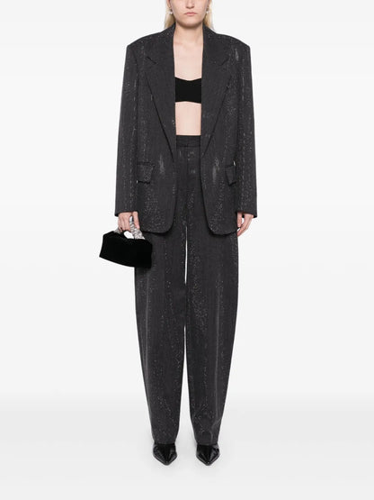 Clear Bead Hotfix Cropped Blazer