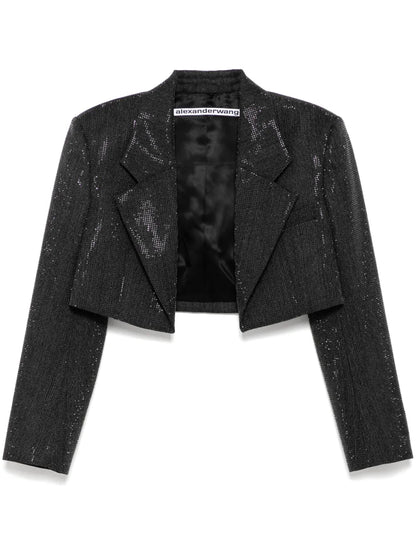 Rhinestone-Embellished Blazer