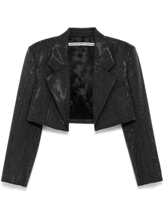 Rhinestone-Embellished Blazer