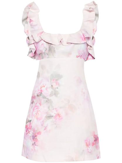 Floral-Print Mini Dress