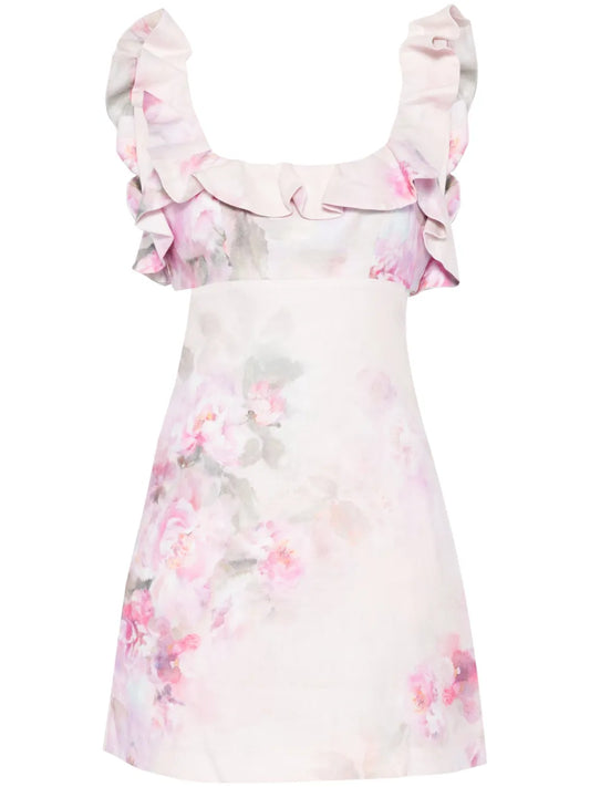 Floral-Print Mini Dress