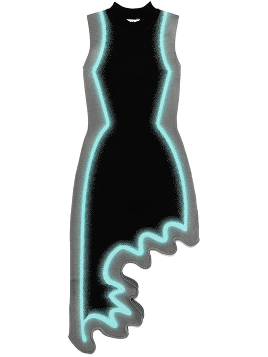 Brooklyn Wavy Asymmetric Dress