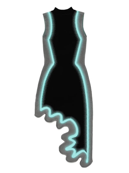 Brooklyn Wavy Asymmetric Dress