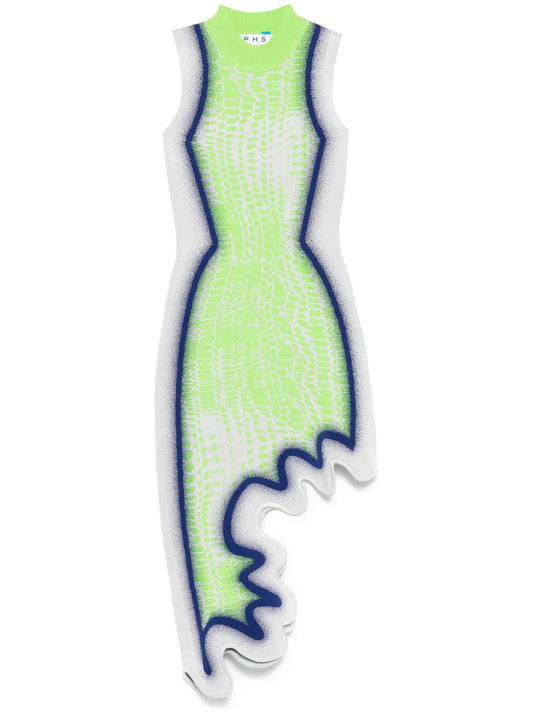 Brooklyn Wavy Asymmetric Dress