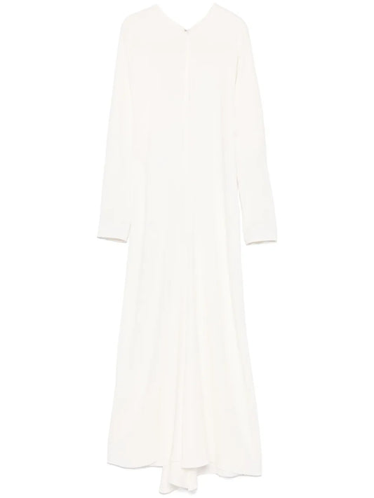 Fine-Ribbed Crepe Dress