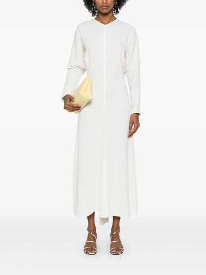 Fine-Ribbed Crepe Dress