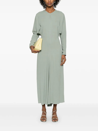 Fine-Ribbed Crepe Dress