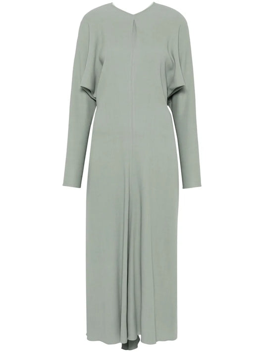 Fine-Ribbed Crepe Dress