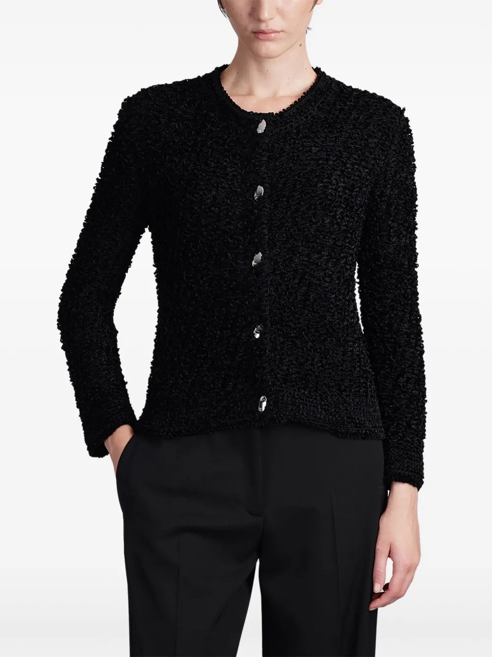 Textured-Finish Cardigan