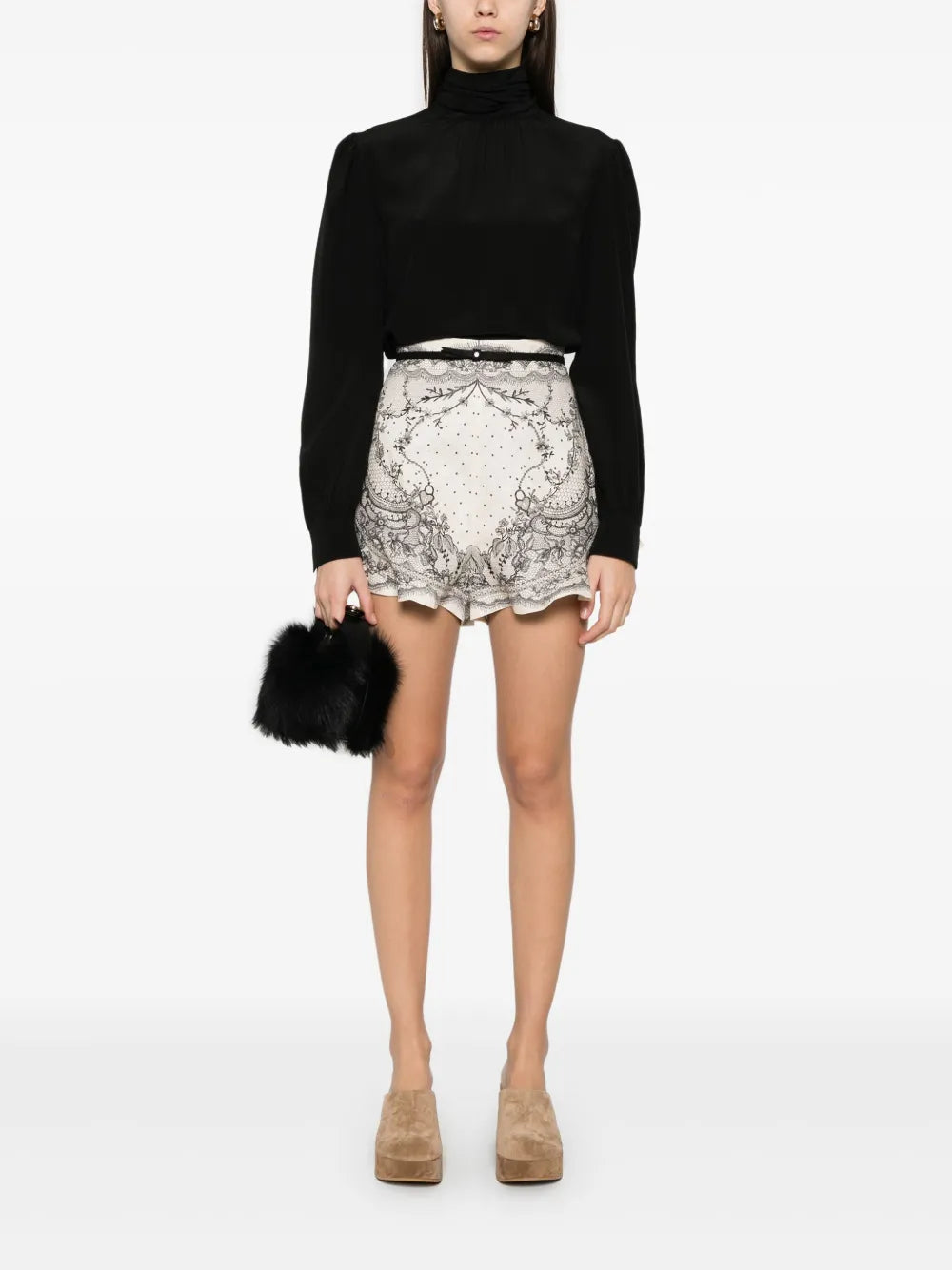 Crush Flat Front Frill' Shorts
