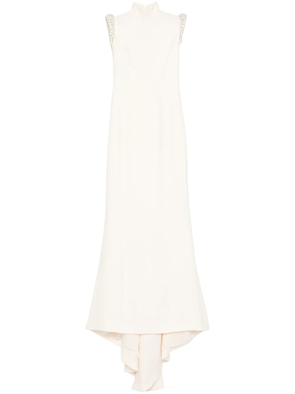 Crystal-Embellished Crepe Dress