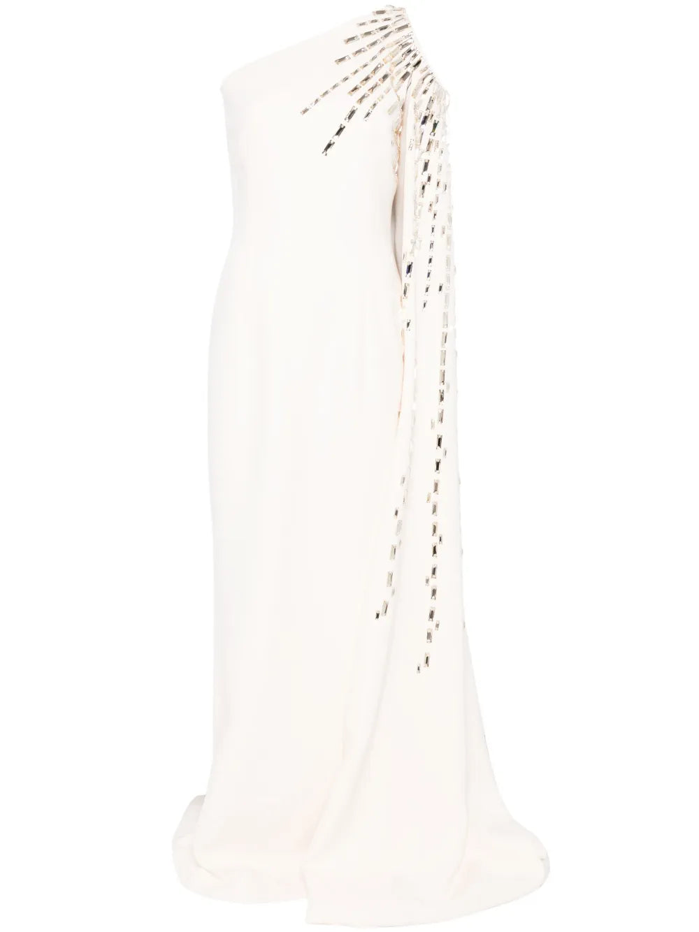 Crystal-Embellished Crepe Dress