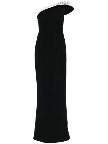 Crystal-Embellished Crepe Dress
