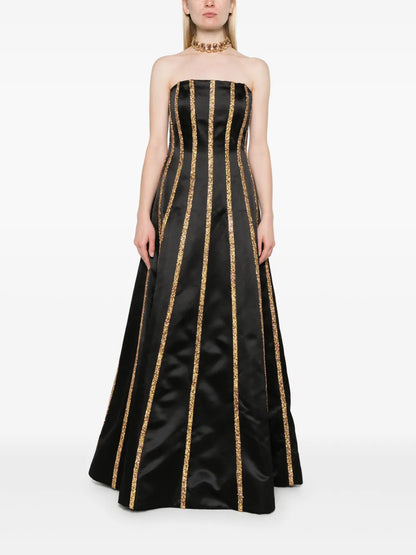 Strapless A-Line Maxi Dress