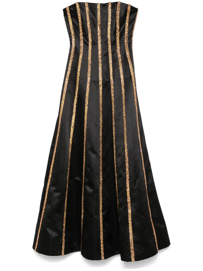 Strapless A-Line Maxi Dress