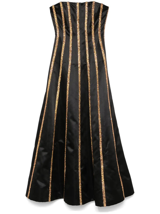 Strapless A-Line Maxi Dress