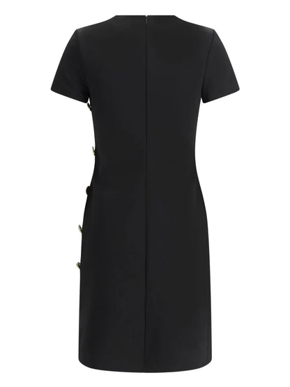 Button-Detail Punto-Milano Mini Dress