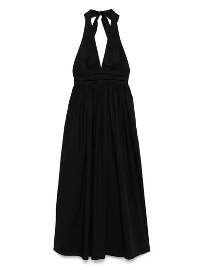 Plunge Halterneck Midi Dress