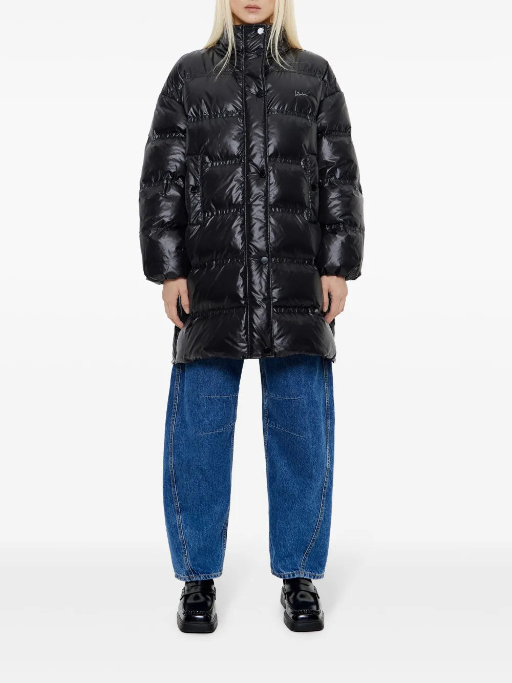 Funnel-Neck Padded Coat
