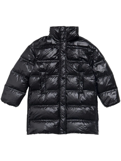 Funnel-Neck Padded Coat