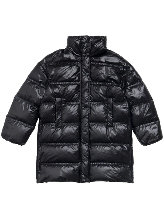 Funnel-Neck Padded Coat