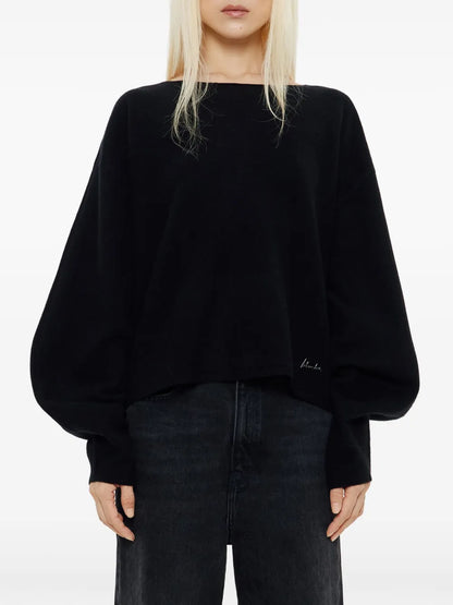 Wool Boat-Neck Sweater