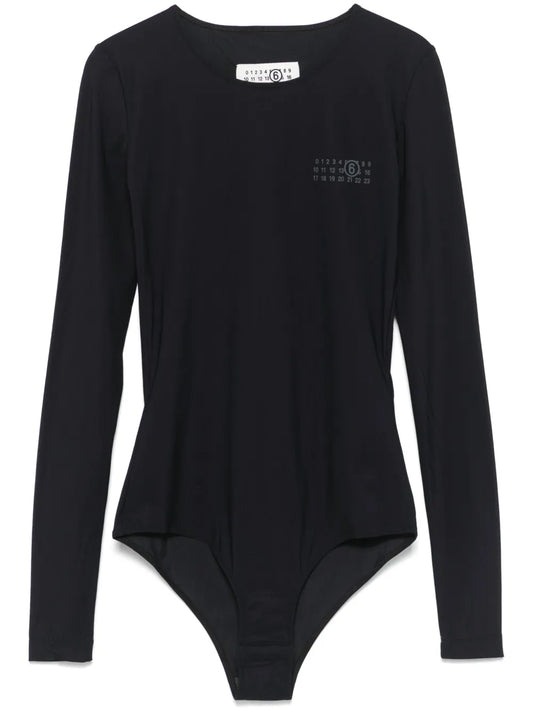 Numbers-Motif Bodysuit