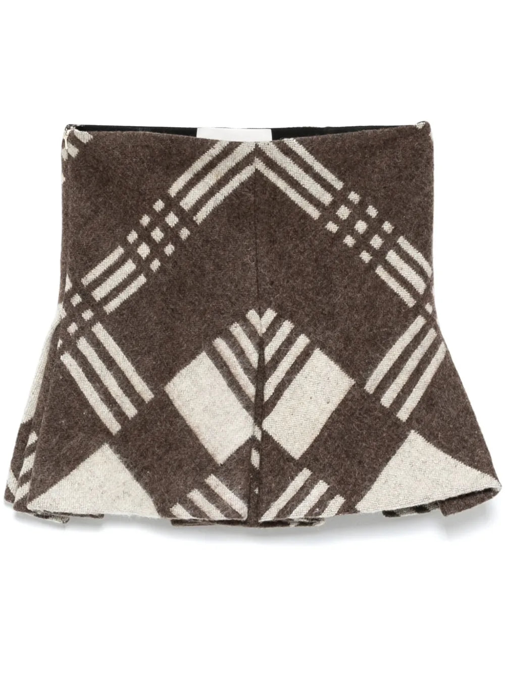 Reconstituted Military Blanket Pleated Skirt