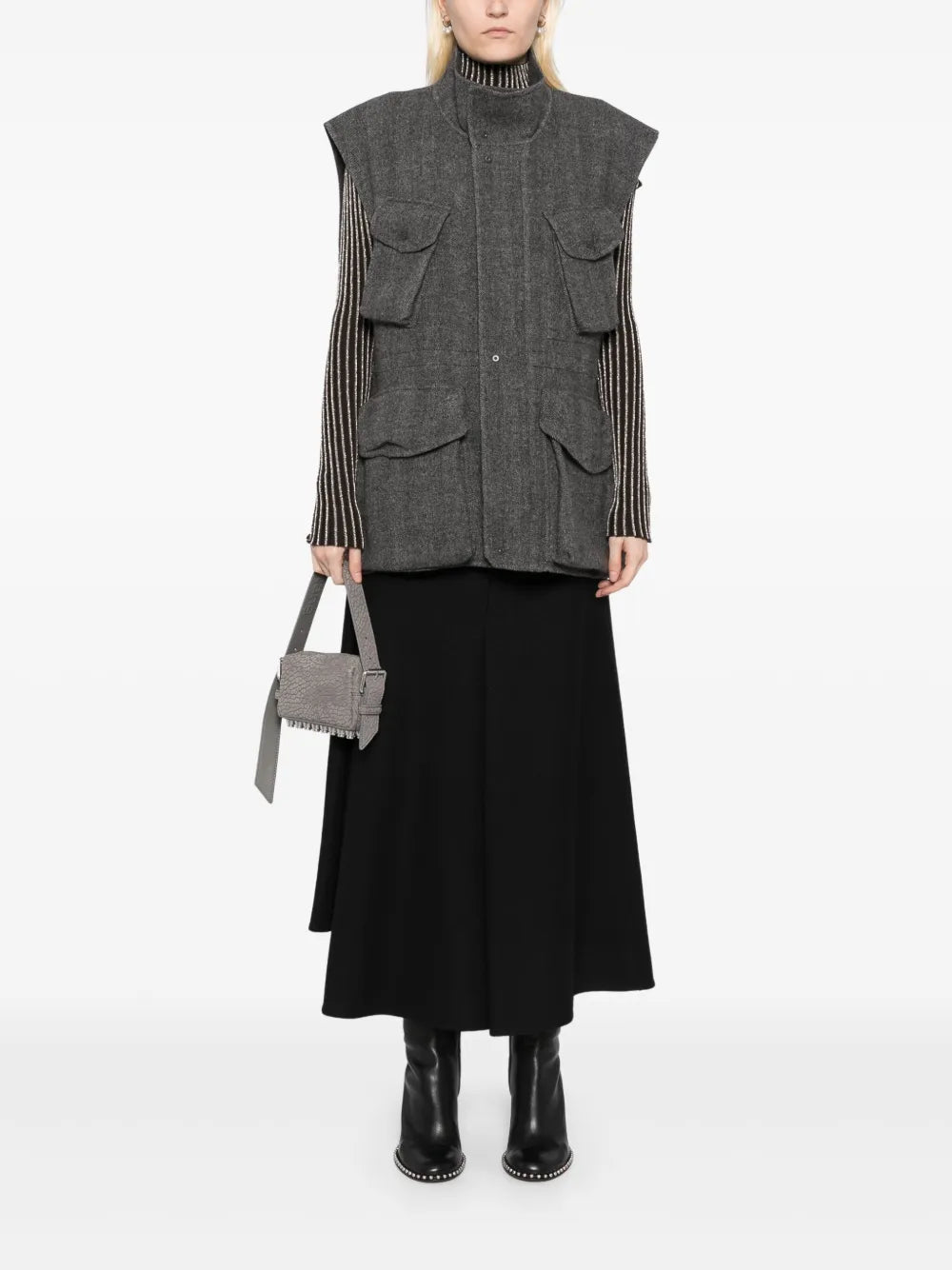 Asymmetric Draped Skirt