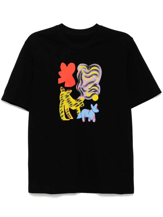 Cats-Printed T-Shirt