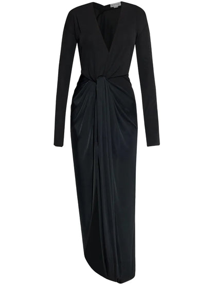 Knot-Detail Jersey Gown