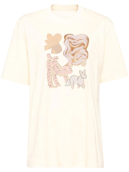 Cats-Printed T-Shirt