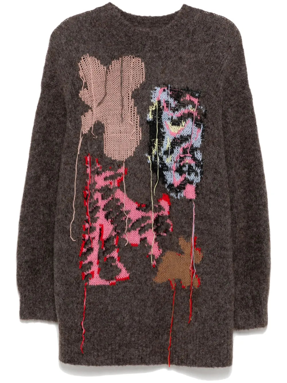 Floral-Intarsia Knittted Dress