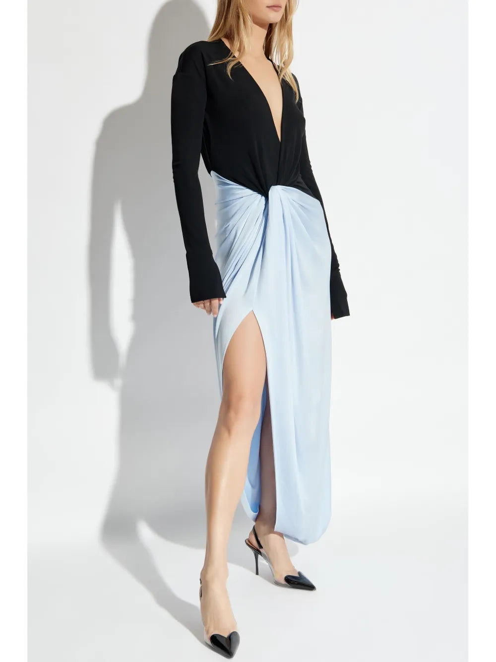 Knot-Detail Jersey Gown