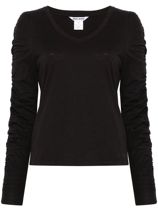 Ruched-Detail T-Shirt