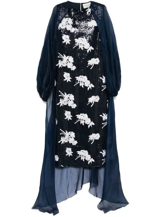 All-Over Crystal Embellishment Dress