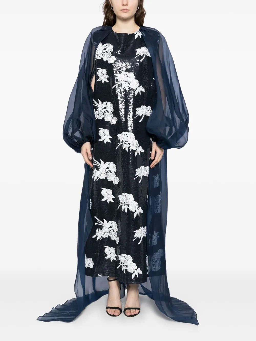 All-Over Crystal Embellishment Dress