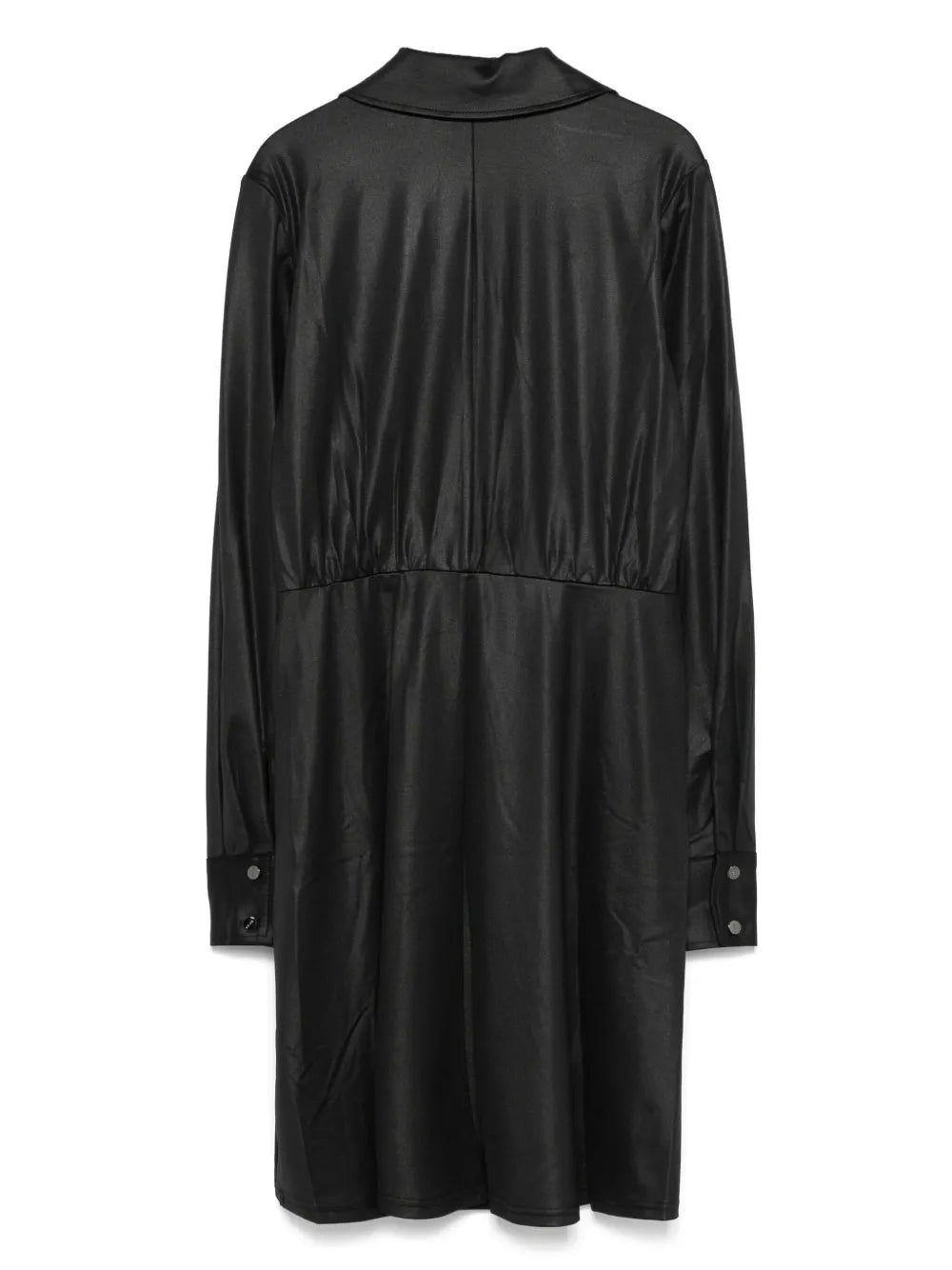 Pleat-Detail Midi Dress