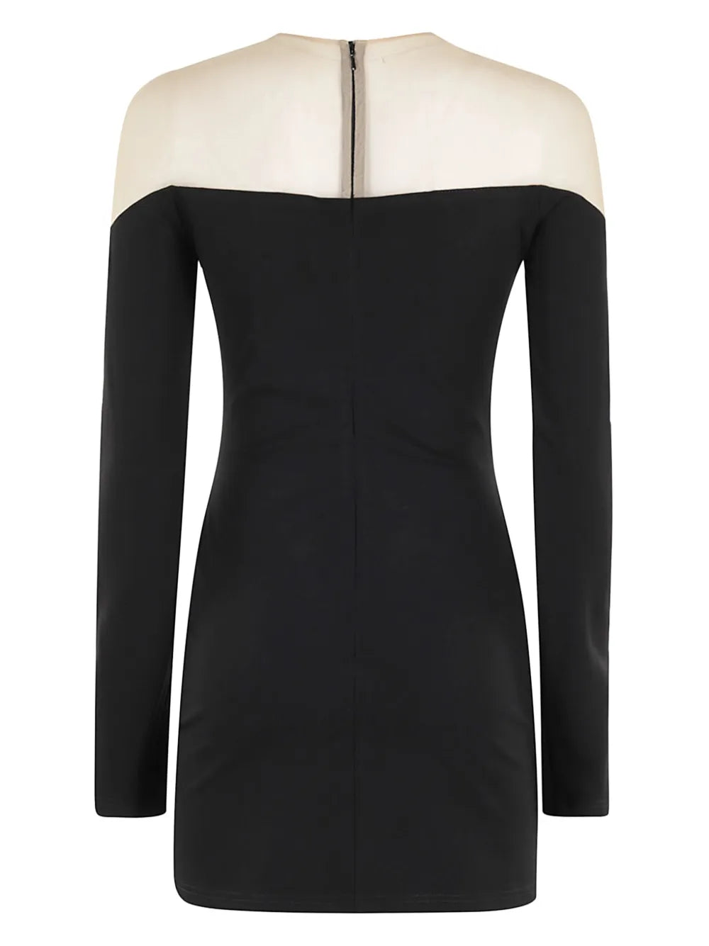 Mesh-Panelling Mini Dress